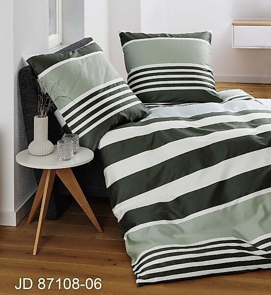 Janine Janine Mako-Satin Bettwäsche J. D. 87108 dunkles salbeigrün Größe: günstig online kaufen