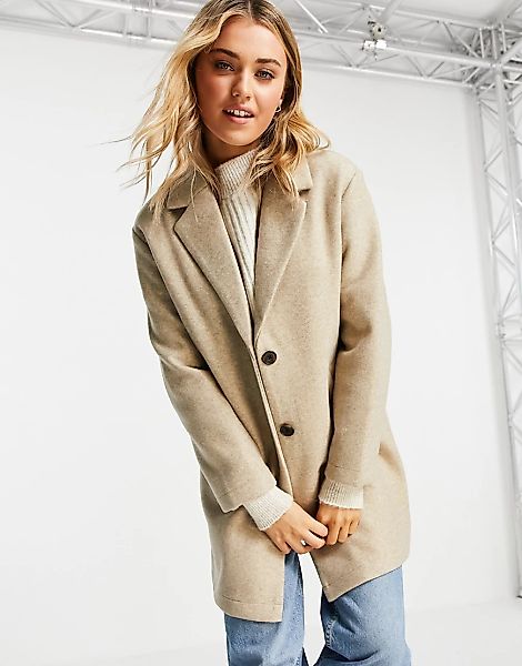 Pimkie– Smarter, einreihiger Mantel in Beige-Neutral günstig online kaufen