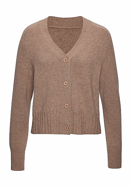 LASCANA Strickjacke, weiche Kaschmirstrickjacke mit V-Ausschnitt günstig online kaufen