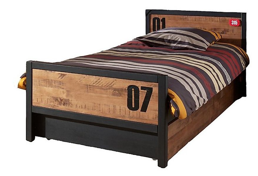 58 aufm Kessel Bettgestell Einzelbett Kameko 209x97x75 Jugendbett Massivhol günstig online kaufen