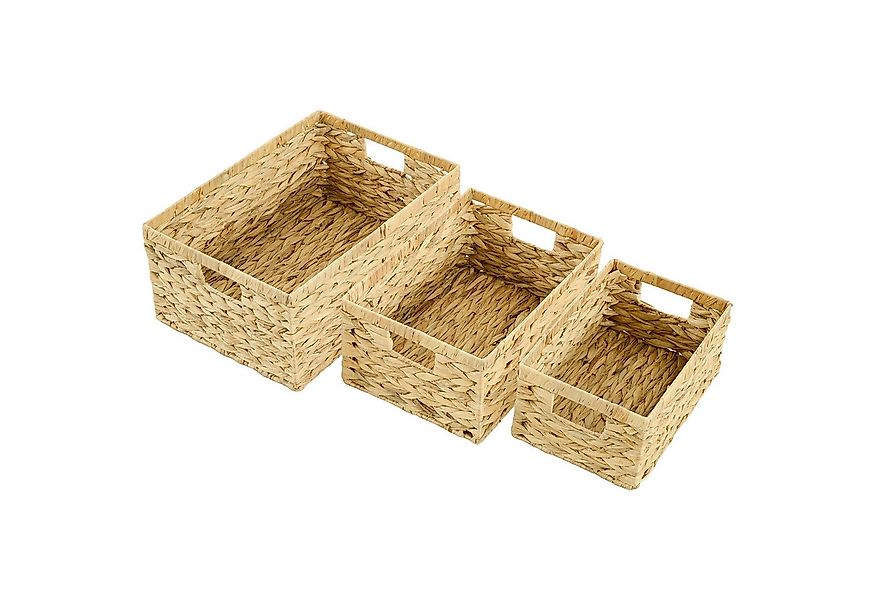 HOMCOM Aufbewahrungskorb 3er-Set, aus Wasserhyazinthe, zum Aufbewahrung und günstig online kaufen