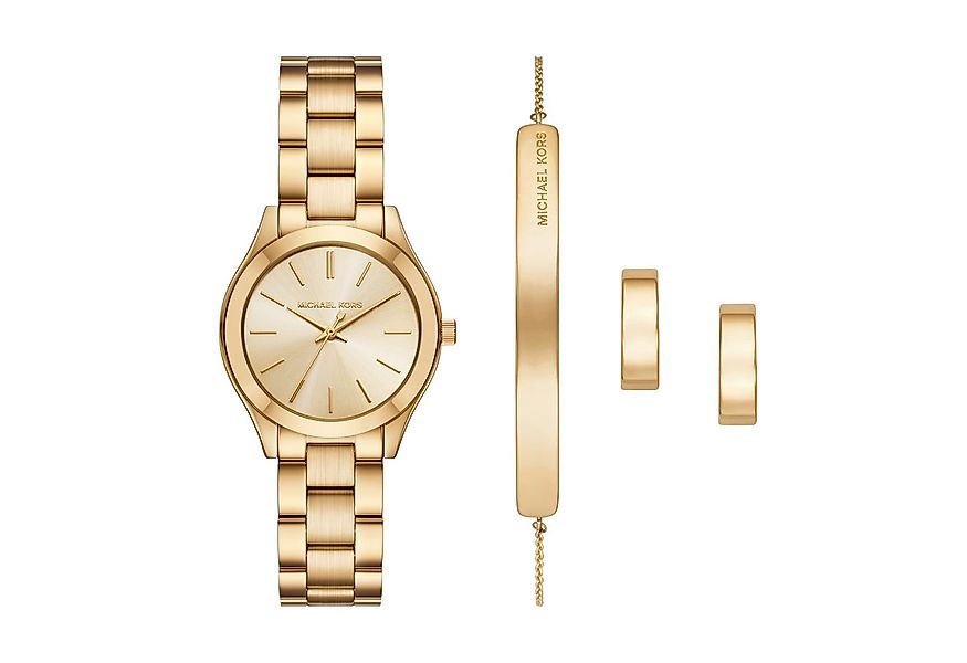 MICHAEL KORS Quarzuhr SLIM RUNWAY MK7561SET, (Set, 4-tlg., mit Armband und günstig online kaufen