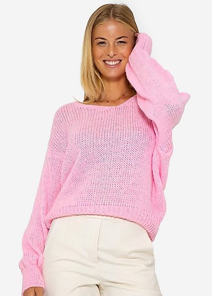 SASSYCLASSY Strickpullover Pullover mit V-Ausschnitt für Damen Weicher Stri günstig online kaufen