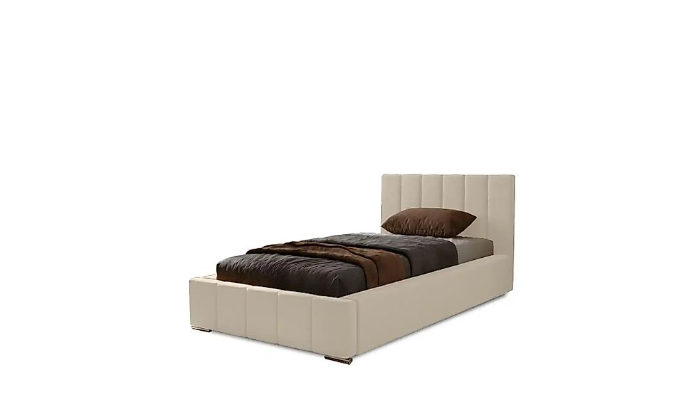 Polsterbett mit Stauraum  Nelia ¦ beige ¦ Maße (cm): B: 105 H: 100 Betten > günstig online kaufen