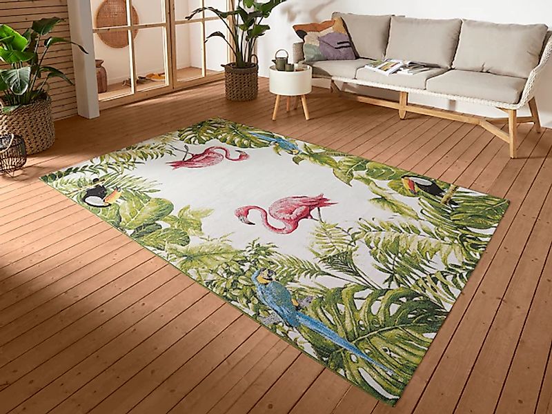 HANSE Home Outdoorteppich »Tropical Birds«, rechteckig, 3 mm Höhe, In-& Out günstig online kaufen
