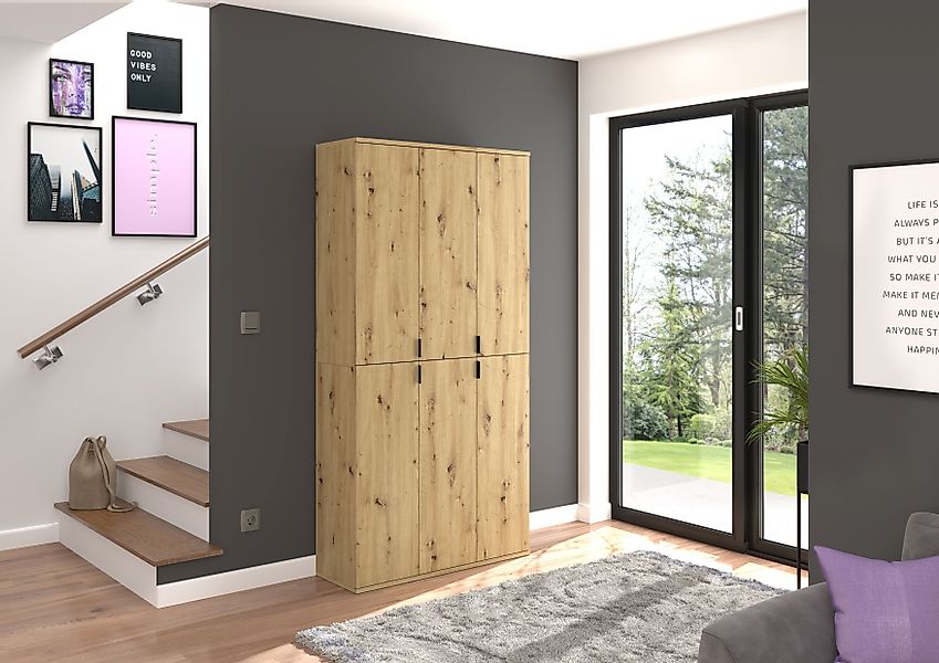 INOSIGN Garderoben-Set "Trondheim, 91 cm, best. aus 2 Schränken, 6 Türen, 1 günstig online kaufen