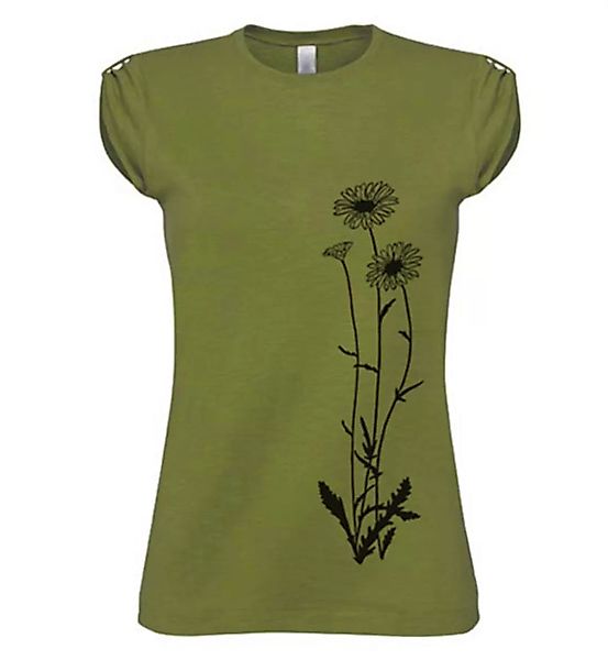Blumen T-shirt In Grün günstig online kaufen