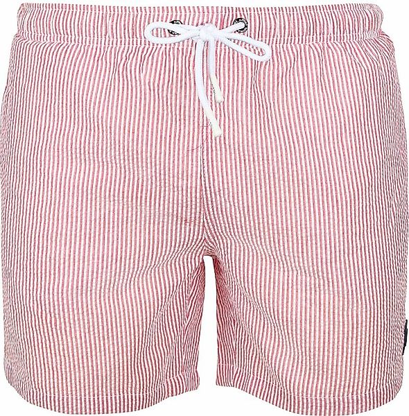 Suitable Badeshorts Stripe Seersucker Rot - Größe M günstig online kaufen