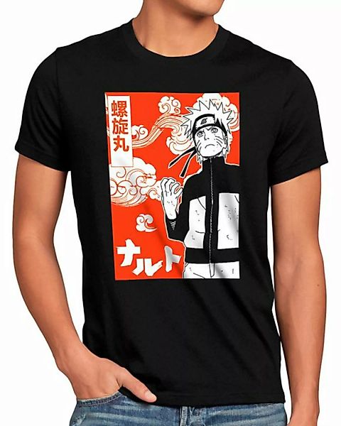 style3 Print-Shirt Herren T-Shirt Uzumaki Orange kakashi hatake stirnband n günstig online kaufen