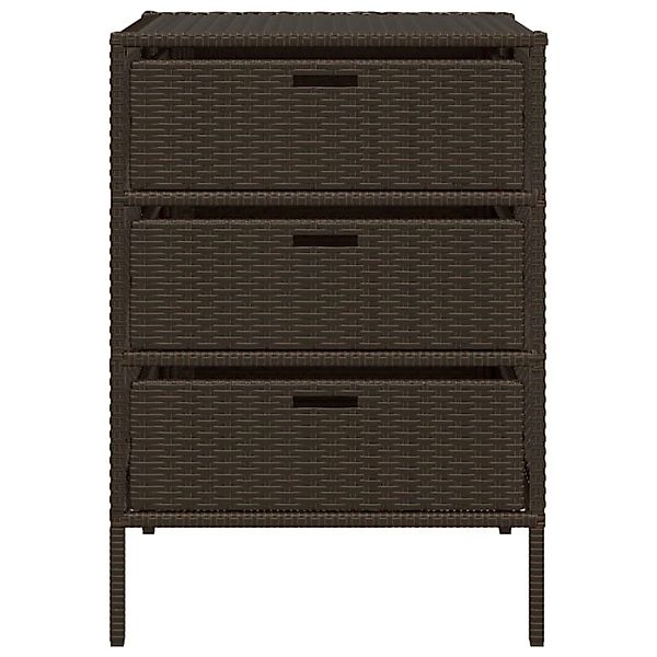 VidaXL Gartenschrank Braun 55x59x80 cm Poly Rattan günstig online kaufen