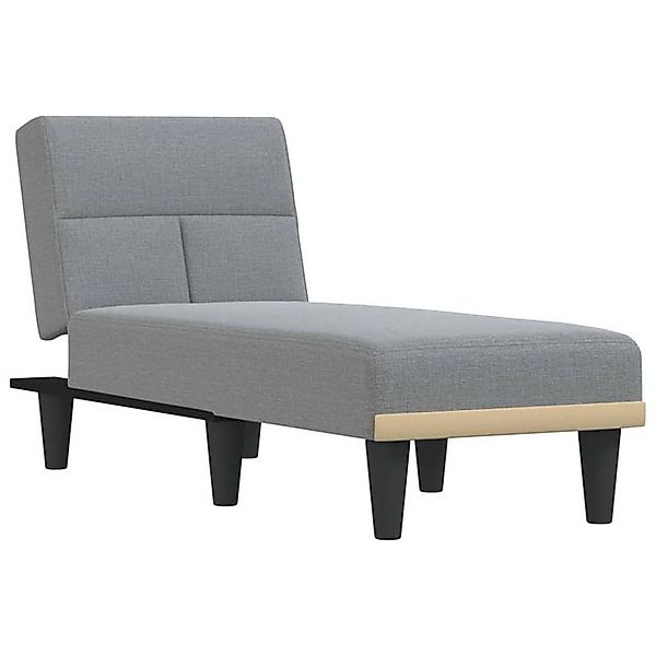 vidaXL Chaiselongue Chaiselongue Hellgrau Stoff, 1 Teile günstig online kaufen