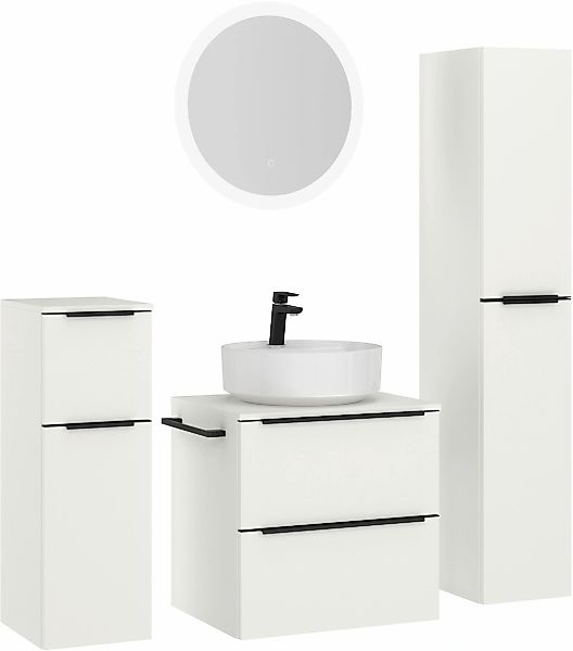 nobilia Badmöbel-Set "Alvene", (4 St., vormontiert, mit Soft-Close), inkl. günstig online kaufen