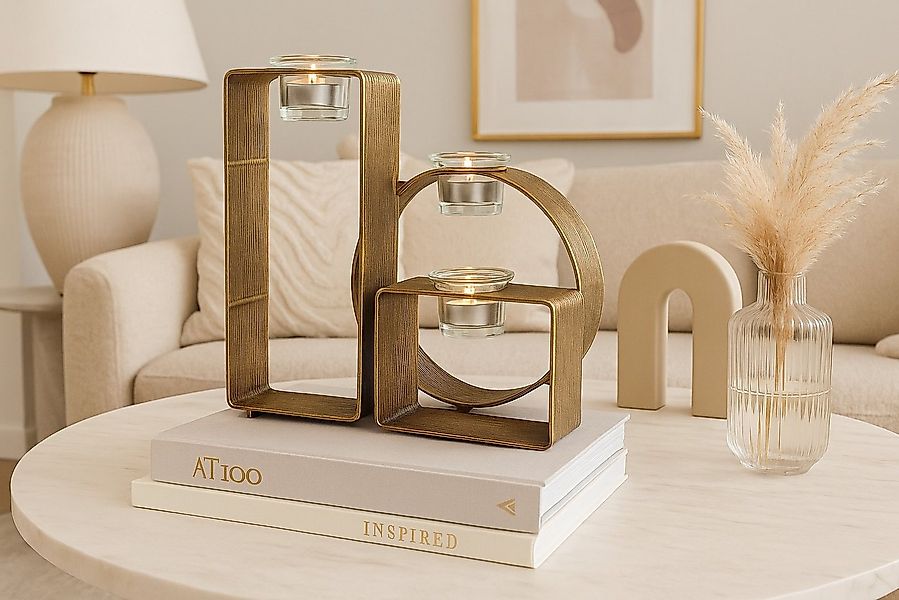 moebel-direkt-online Teelichthalter Heidi (Breite 29 cm), aus Metall, Oberf günstig online kaufen