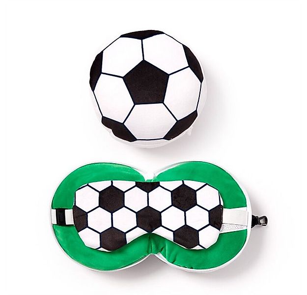 Puckator Reisekissen und Schlafmaske Fußball, Plüsch, 1-tlg., Kopfkissen, c günstig online kaufen