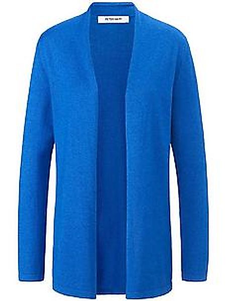 Strickjacke Modell Caro aus Seide und Kaschmir Peter Hahn blau günstig online kaufen
