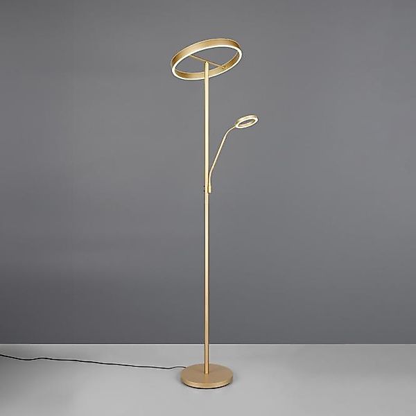 LED Stehleuchte ca. 180 cm hoch  Goldfarbig 1 Stück Metall Gelb günstig online kaufen