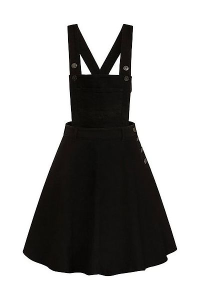 Hell Bunny A-Linien-Kleid Dakota Pinafore Dress Schwarz Retro Vintage Latzk günstig online kaufen