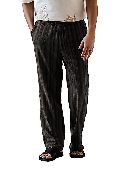 Next Leinenhose Gestreifte Hose aus Baumwolle und Leinen (1-tlg) günstig online kaufen