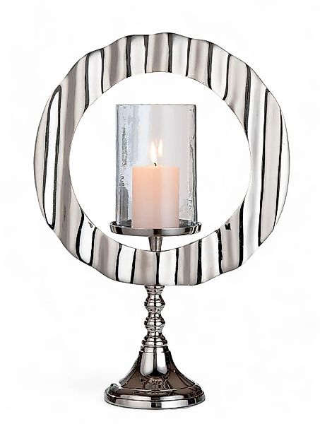Casablanca by Gilde Windlicht "Kerzenleuchter Circulus silber", (1 St.) günstig online kaufen