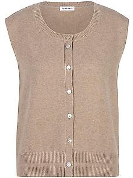 Strickweste aus Schurwolle und Kaschmir Peter Hahn beige günstig online kaufen
