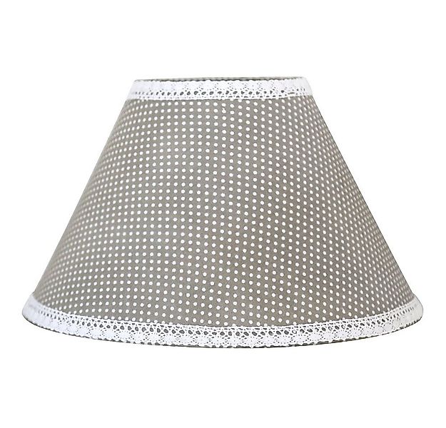 Grafelstein Lampenschirm Großer Lampenschirm JONNA grau weiß Punkte mit Spi günstig online kaufen