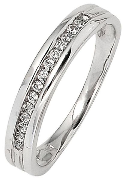 JOBO Diamantring, 585 Weißgold mit 15 Diamanten günstig online kaufen