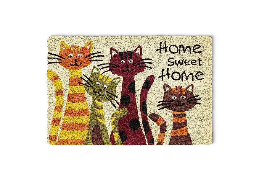 matches21 HOME & HOBBY Fußmatte Kokosmatte Katzen Sweet Home 40x60 cm als a günstig online kaufen