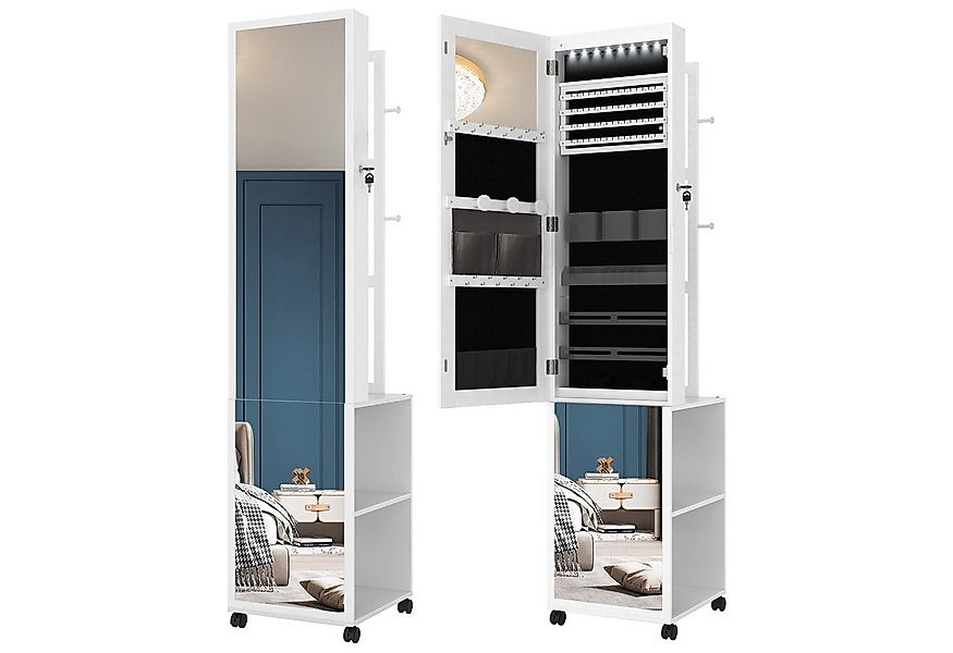 HZUANERI Schmuckschrank Spiegelschrank, stehender Schmuck-Organizer mit 1 K günstig online kaufen