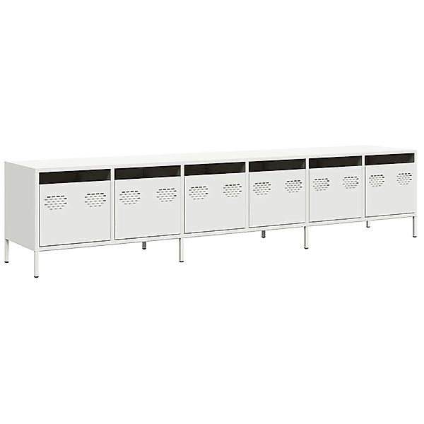 vidaXL TV-Schrank Weiß 202x39x43,5 cm Kaltgewalzter Stahl 3307154 günstig online kaufen