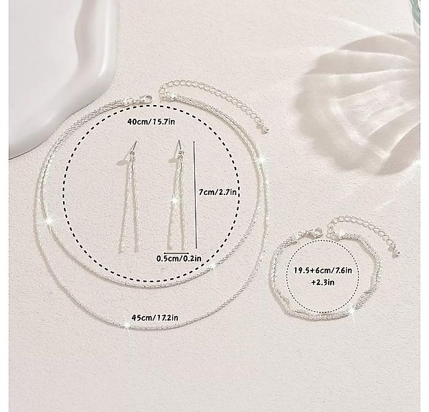 Coonoor Schmuckset Damenschmuck-Set, 3-teilig mit Ohrringen, Halskette und günstig online kaufen