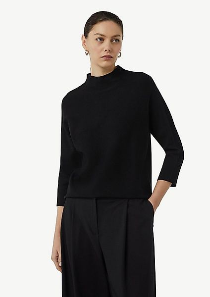 comma 3/4 Arm-Pullover Strickpullover Feinstrickpullover mit Stehkragen und günstig online kaufen