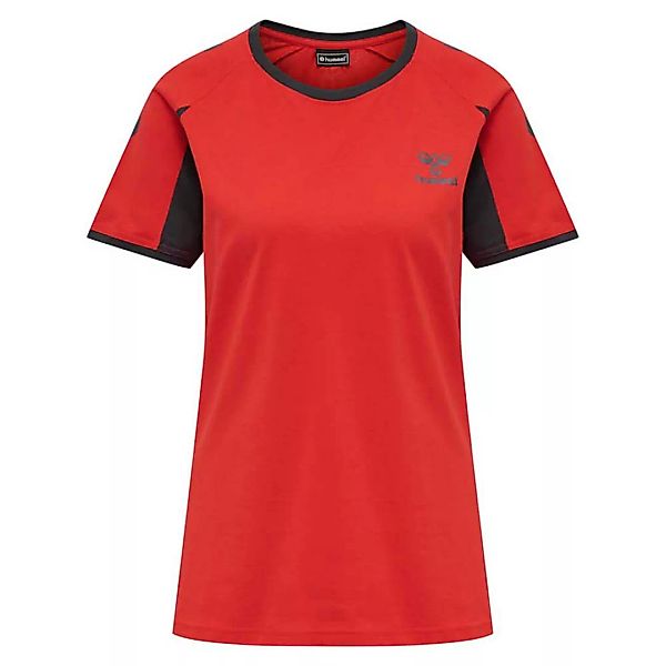 Hummel Action Cotton Kurzärmeliges T-shirt L Flame Scarlet / Ebony günstig online kaufen