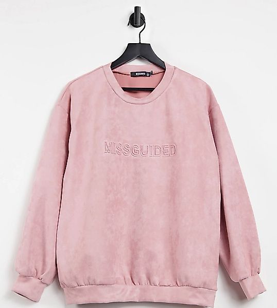 Missguided – Sweatshirt mit Markenlogo in Rosa günstig online kaufen