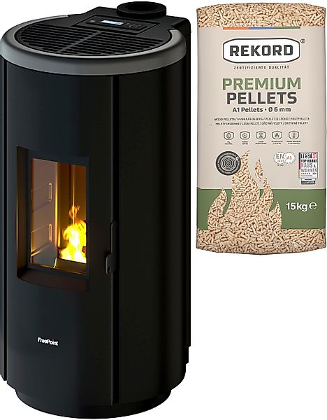 Freepoint Pelletofen Chrome 7, 7,7 kW, günstig online kaufen