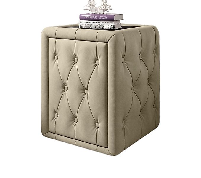 Luxusbetten24 Nachttisch Designer Nachttisch Josy, mit Samtbezug günstig online kaufen