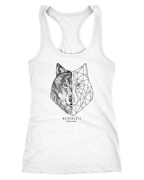 Neverless Tanktop Damen Tank-Top Wolf Polygon Kunst Grafik Tiermotiv Prints günstig online kaufen