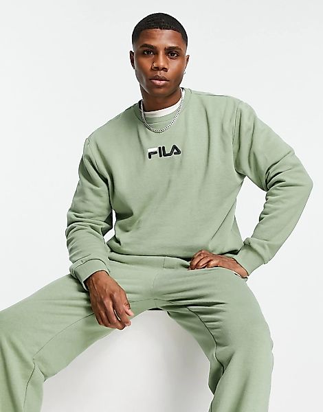 Fila – Sweatshirt in Grün mit Logo günstig online kaufen