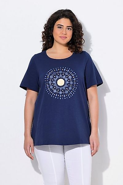 Ulla Popken T-Shirt T-Shirt Mandala A-Linie Rundhals Halbarm günstig online kaufen