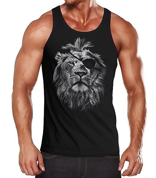 Neverless Tanktop cooles Herren Tank-Top mit großem Löwen Aufdruck Neverles günstig online kaufen