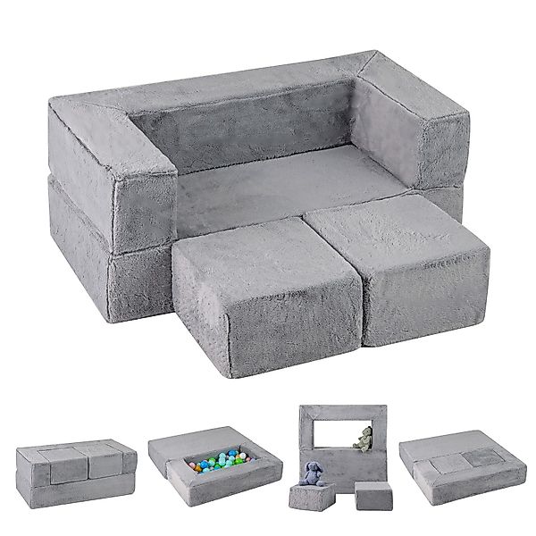COSTWAY Kindersofa, Modulares Spielsofa für 2 günstig online kaufen
