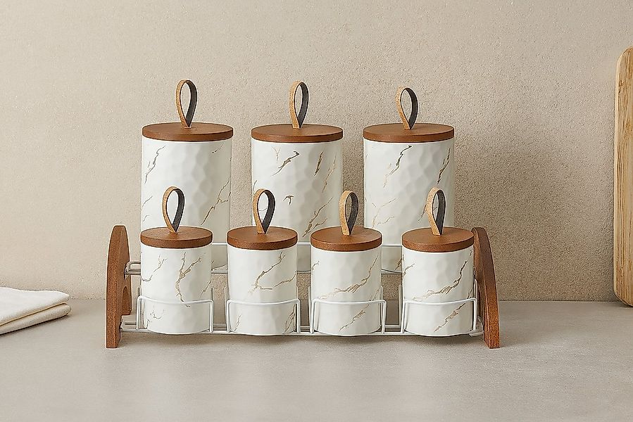 Bricard Gewürzbehälter Set Aufbebahrungsbox Set Marmor Optik, (15-tlg), ink günstig online kaufen