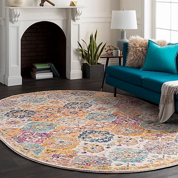 Livabliss Teppich »CUZCO«, oval, 11 mm Höhe, Vintage Orientteppich, Kurzflo günstig online kaufen