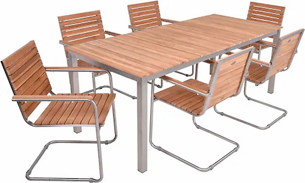 Garden Pleasure Garten-Essgruppe »DALLAS/DENVER Set 06« 7 Stk. tlg. günstig online kaufen