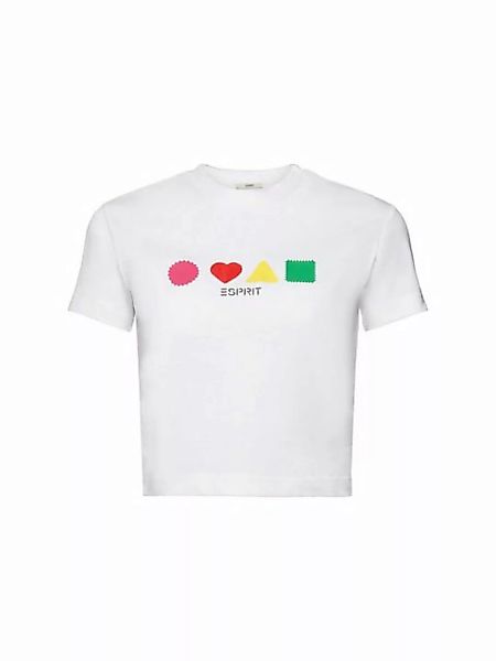 Esprit T-Shirt T-Shirt aus Bio-Baumwolle mit geometrischem Print (1-tlg) günstig online kaufen