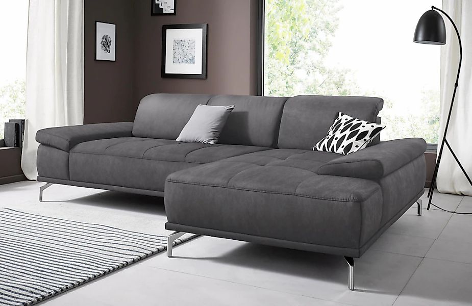 Places of Style Ecksofa "Caluna", Inkl.Sitztiefenverstellung, wahlweise mit günstig online kaufen