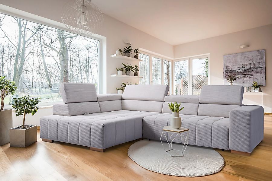 exxpo - sofa fashion Ecksofa "Elianos, hoher Sitzkomfort, aufwendige Kreuzs günstig online kaufen