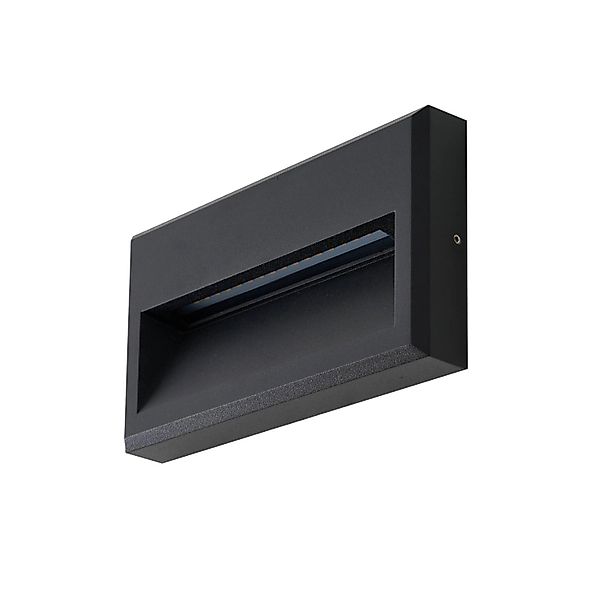 Lucande LED Wandleuchte Außen Weno 10020311 Modern in Schwarz aus Aluminium günstig online kaufen