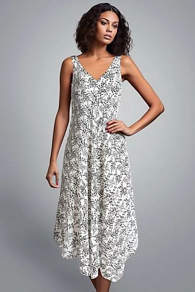 PEKIVESSA Sommerkleid Ärmelloses Midikleid A-Linie Viskosekleid (Einzelarti günstig online kaufen