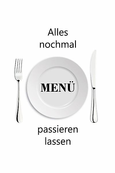 queence Wanddekoobjekt "Menü", Stahlschild, Blechschild, Spruch, Witzig, Wa günstig online kaufen