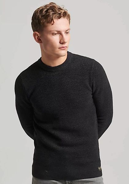 Superdry Strickpullover TEXTURED CREW KNIT JUMPER mit strukturiertem Waffel günstig online kaufen